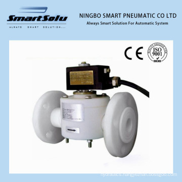 PTFE Material Flange Connection, Solenoid Control Valve with High Quality